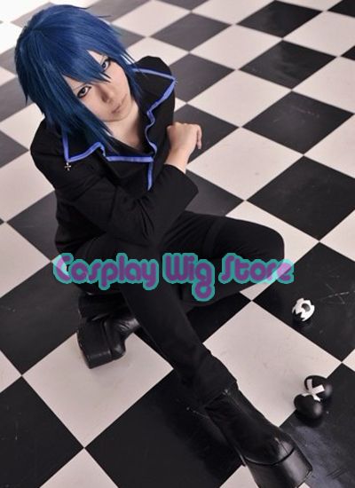 Shugo Chara Ikuto Tsukiyomi Dark Blue Short Cosplay Hair Wig  