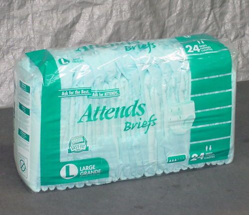 Attends Adult Briefs Large L Diapers BR30 Lot = 72  