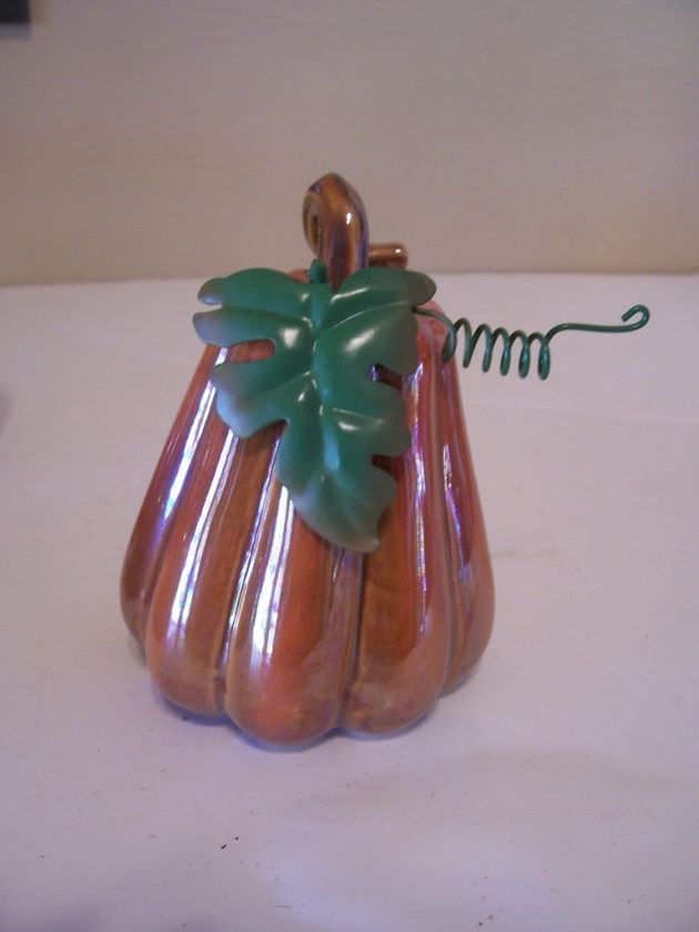 CERAMIC PUMPKIN HALLOWEEN DECORATION AUTUMN FALL HARVES  