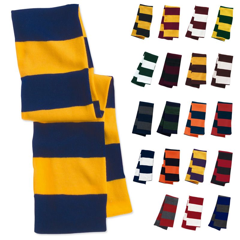 Striped Knit Scarf Rugby Stripes School College Football Baseball 20 