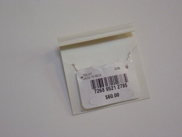 NEW MACYS STERLING SILVER Etched Flower on HEART NECKLACE 16 NWT $60 
