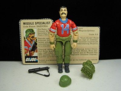 1985 GI JOE BAZOOKA COMPLETE W/ FILE CARD LOT VINTAGE  