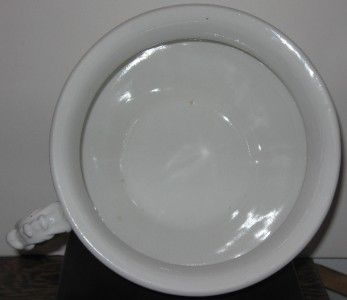 DRESDEN Chamber Pot vintage Semi Porcelain White  