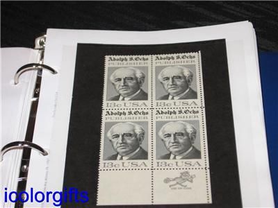 Superb Collection of 101 Higher Denom. US Stamp Plate Block Mint Not 