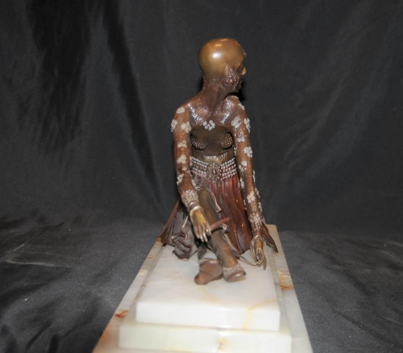 Art Deco French Bronze Chiparus Tanara Dancer Figurine  