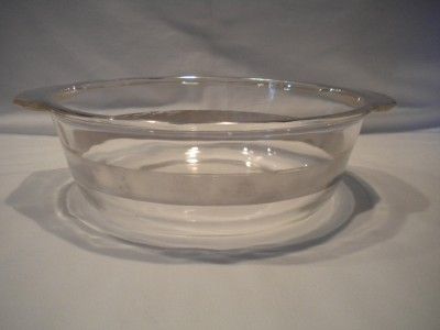   Fire King Covered Glass Casserole Silver Dish Bowl 2 Qt w/Lid  