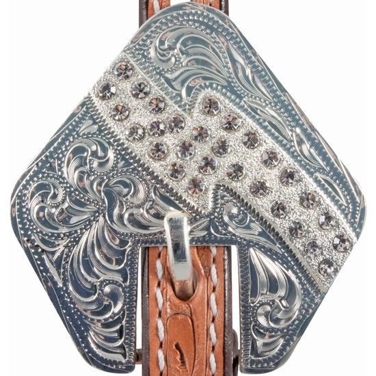 Billy Royal Bridle Headstall Light Crystal Teardrop  