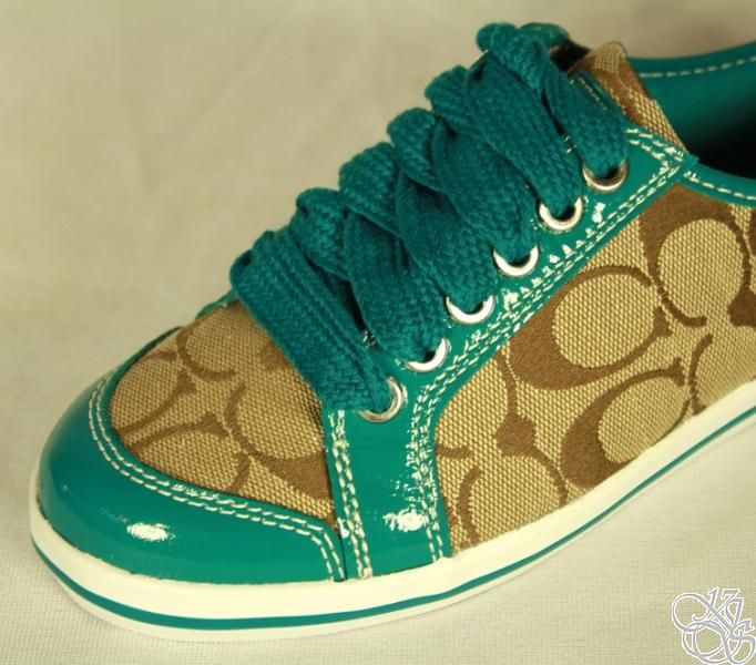   Sig C Crinkle Khaki/Teal Womens Sneakers Shoes A1002 size 10  