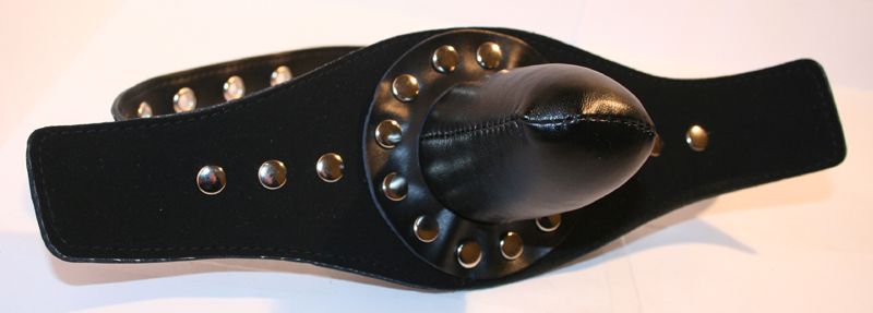 Stuffed Mouth Leather Plug Gag, restraint, panel gag  