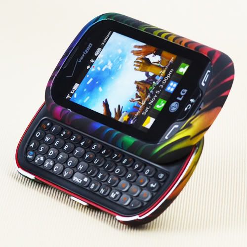 LG Extravert VN271 Black Rainbow Zebra Hard Case Cover  