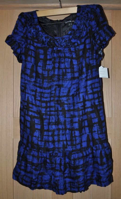 Kensie Pretty Womens Blue/Black Dress Size M NWT  