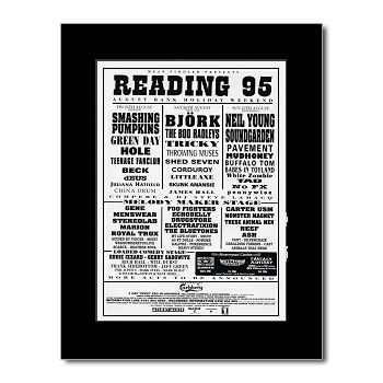 READING FESTIVAL 1999   Blur, RHCP   Black Matted Mini Poster  