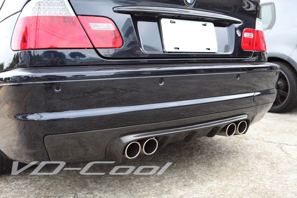 BMW E46 M3 CSL V REAL CARBON FIBER REAR DIFFUSER BUMPER  