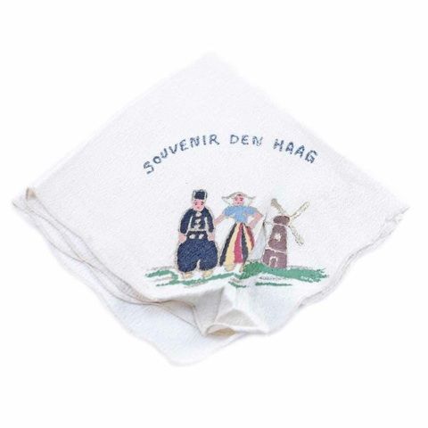 Vintage Silk Hankies Souvenir Holland 3 1920S  