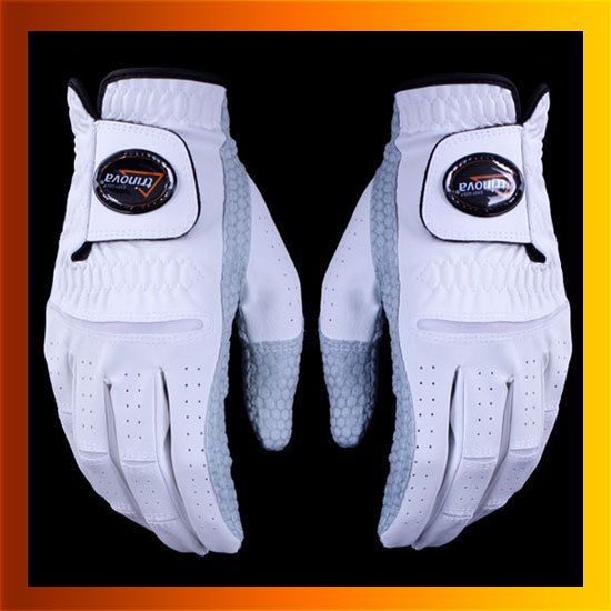 pairs(10ea) Mens Syn Leather White Power Golf Gloves  