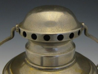 19C BRASS RAILROAD PRESENTATION CONDUCTORS LANTERN BY DIETZ ENGRAVED 