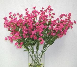 36 FUSCHIA BABYS BREATH SILK WEDDING FLOWERS FILLERS  