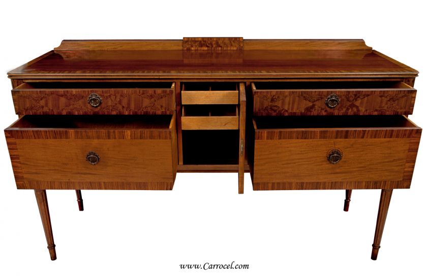   American Hepplewhite Rosewood & Mahogany Dining Sideboard Buffet