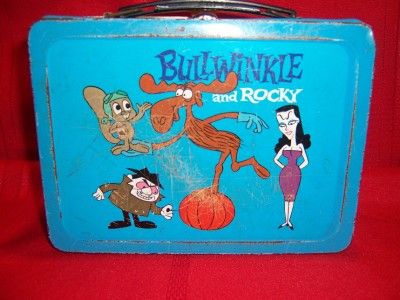 RARE** Vintage ROCKY & BULLWINKLE Metal Lunchbox **1962** ~~WOW 