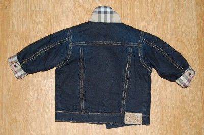 BURBERRY BABY CORY DENIM JACKET UNISEX 9 MONTHS $145  