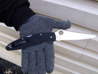 SPYDERCO Police C07GS3 Full Serrated G 10 Knife  