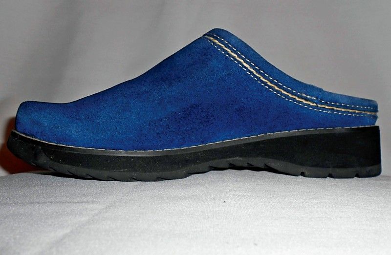 SPORTO Navy Blue Suede 8 M Womens Mules Clogs  