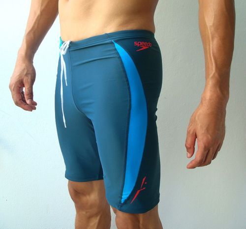 NWT Mens Speedo Jammer Swimsuit Turquoise XL 32 34  