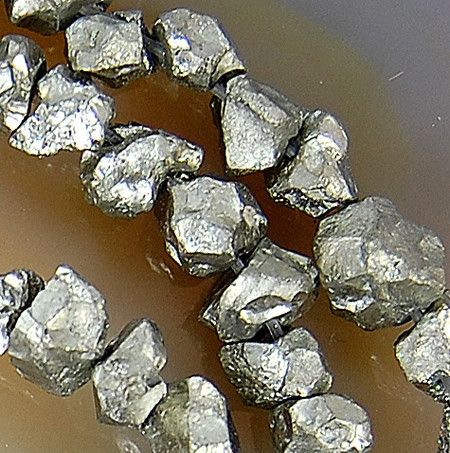 4x7mm Natural Pyrite Nugget Beads 16  