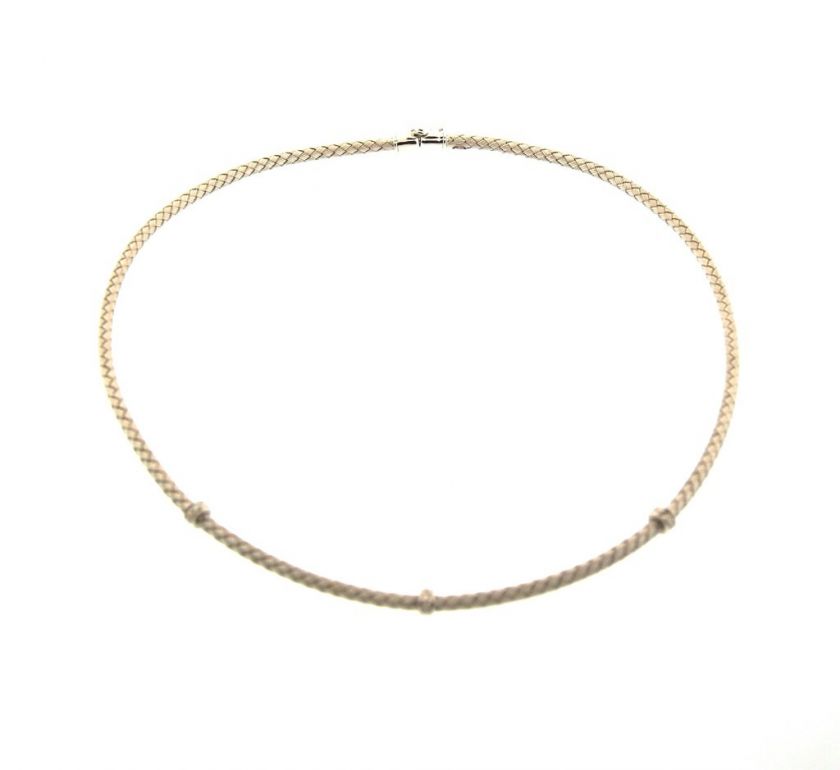 LOVELY 18k Gold & Diamond Rope Design Choker  