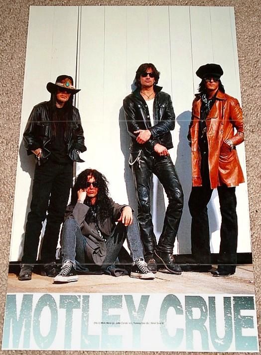 MOTLEY CRUE NIKKI SIXX JOHN CORABI TOMMY GROUP POSTER  