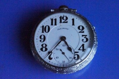 16 SIZE 21J ILLINOIS BUNN SPECIAL AUTHENTIC RAILROAD POCKET WATCH SN 