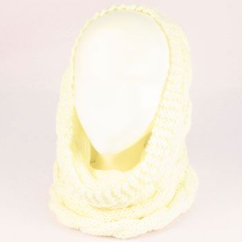 Pullover Headscarf Chunky Knit Circle Loop Eternity Neckwarmer Scarf 