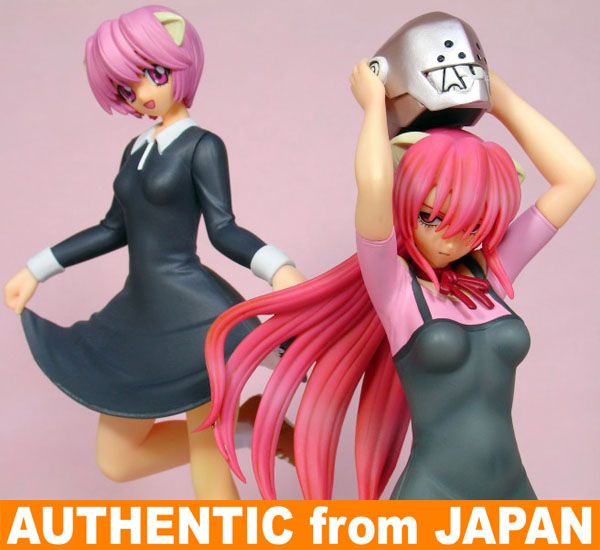 Elfen Lied Nyu & Nana + Bonus Parts 1/8 PVC Figure Wave Dreamtec NIB 