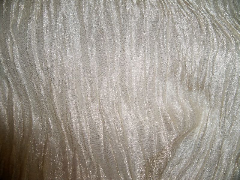 LEE JOFA BOX PLEAT SHEER SILK ORGANZA FABRIC 20Y OYSTER  