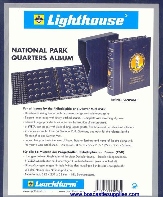 LIGHTHOUSE NATIONAL PARKS QUARTERS COIN ALBUM   SUPERB  