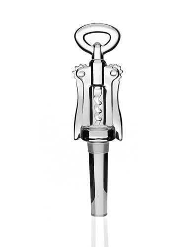 CRYSTAL CORKSCREW BARWARE WINE/CHAMPAGNE BOTTLE STOPPER  