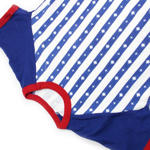 12 Months Blue Unisex Lovely Striped Baby Romper  