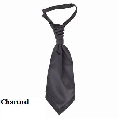 RUCHE CRAVAT WEDDING KILT TIE SATIN PRE TIED SCRUNCH  