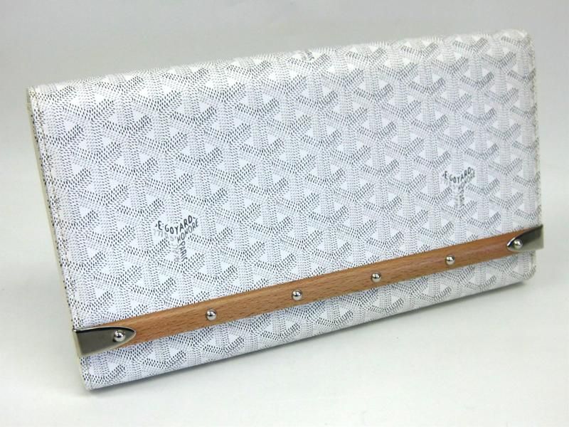 Auth GOYARD MONTE CARLO CLUTCH BAG PVC WHITE(BF031819)  