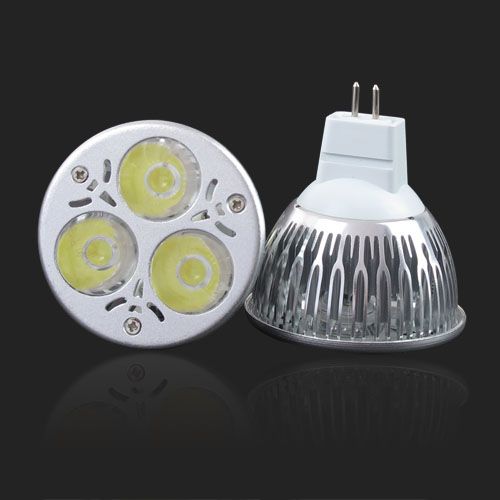 9W Mr16 Plug 3x3W Energy Saving Power Led Light Down Cool White Bulb 