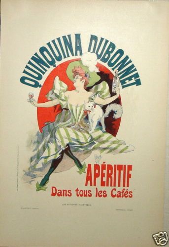 CHERET, Jules Quinquina Dubonnet color lithograph  