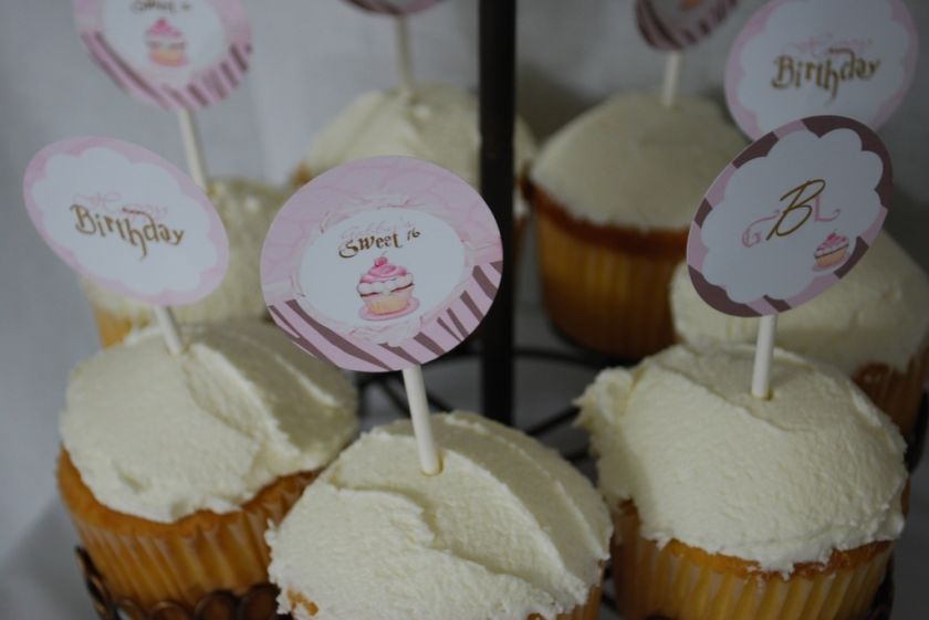 Personalized Cupcake Safari DIY Printable Toppers  