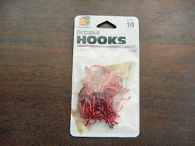 50 Brand New 1/0 Red Octopus Hooks  