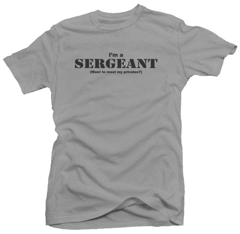 Sergeant Funny Rude Ego Humor New Mens T shirt  