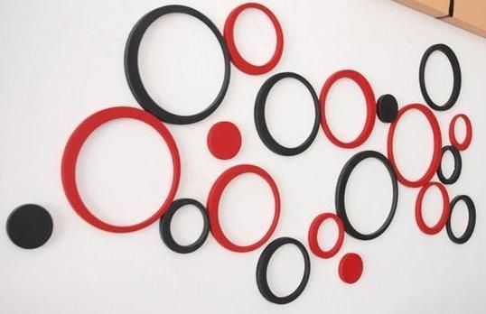 new fashion 10 circle ring indoor 3D Wall ART decoration  