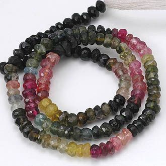 rondelle beads sku gtm03 gemstone tourmaline multicolors shape cutting 