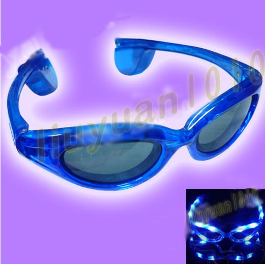 LED Fashion Plastic Sunglasses rave Glow Light Glasses  