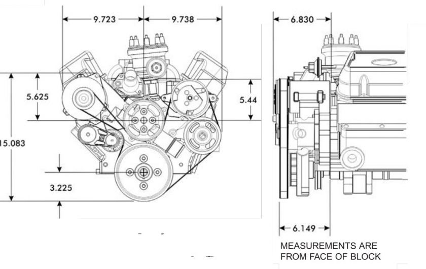   Ford Front Runner w/ Power Steering Black Finish Serpentine Kit  