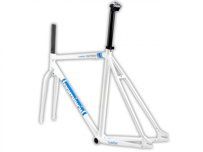 LISTING IS FOR A 51CM WHITE FRAMESET Eighth Inch Scrambler V3 Track 