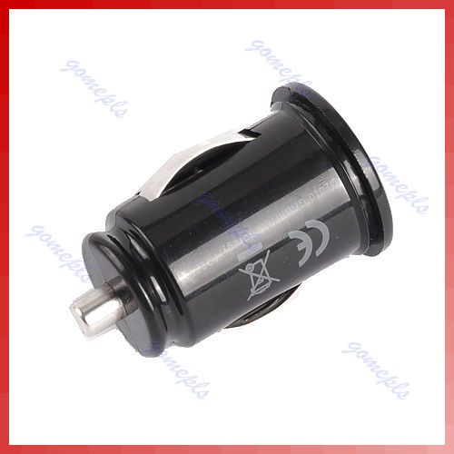 Mini Dual 2 Port USB Car Charger For iPhone 4G 3G 3GS ipod Black 